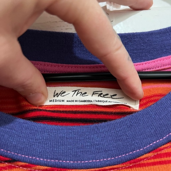 Medium Stripe Free People We The Free Long Sleeve Womens‎ Shirt - Picture 3 of 3